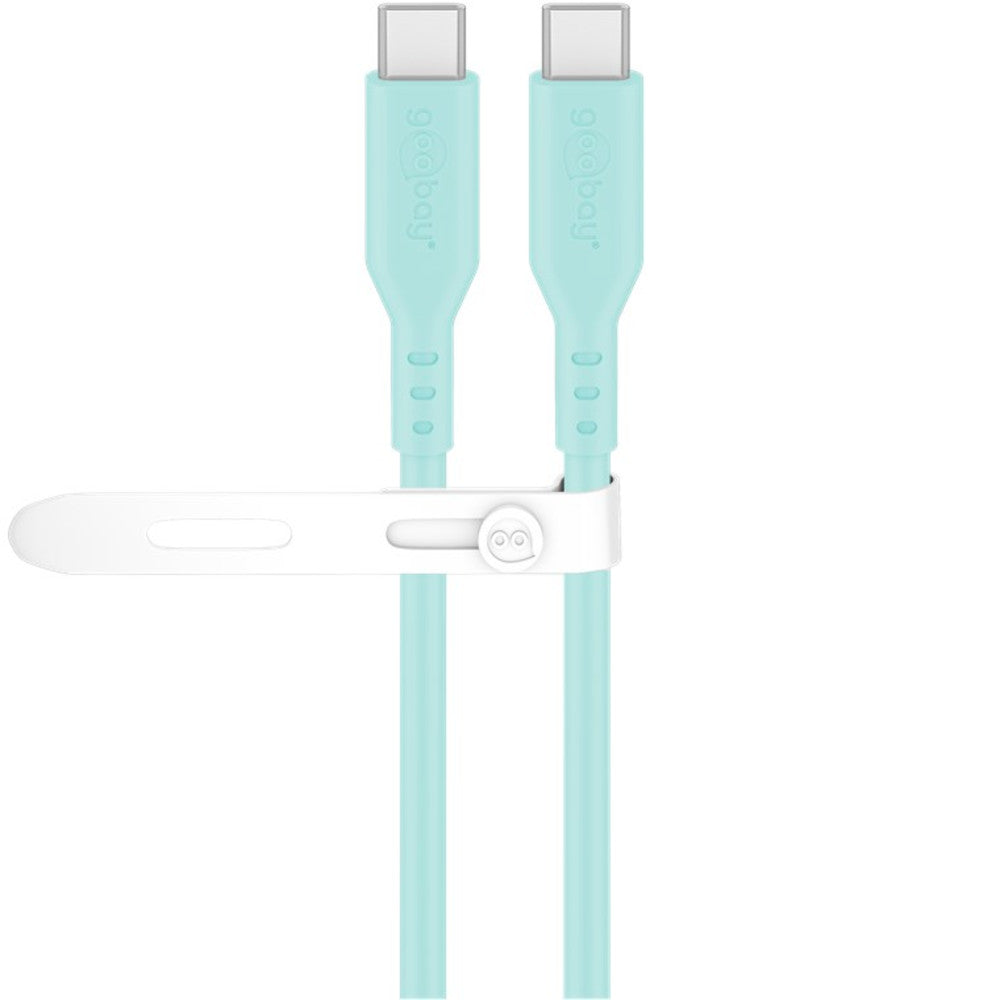 Cavo USB-C Maschio/Maschio USB 2.0 in Silicone 1,5 metri Turchese