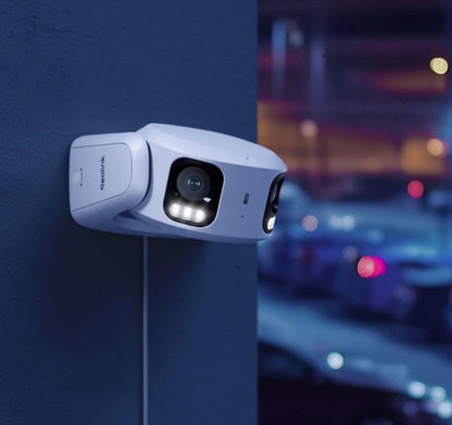 Telecamera Smart PoE 4K Doppio Obiettivo a 180&deg; Visione Notturna a Colori, PCT8MD