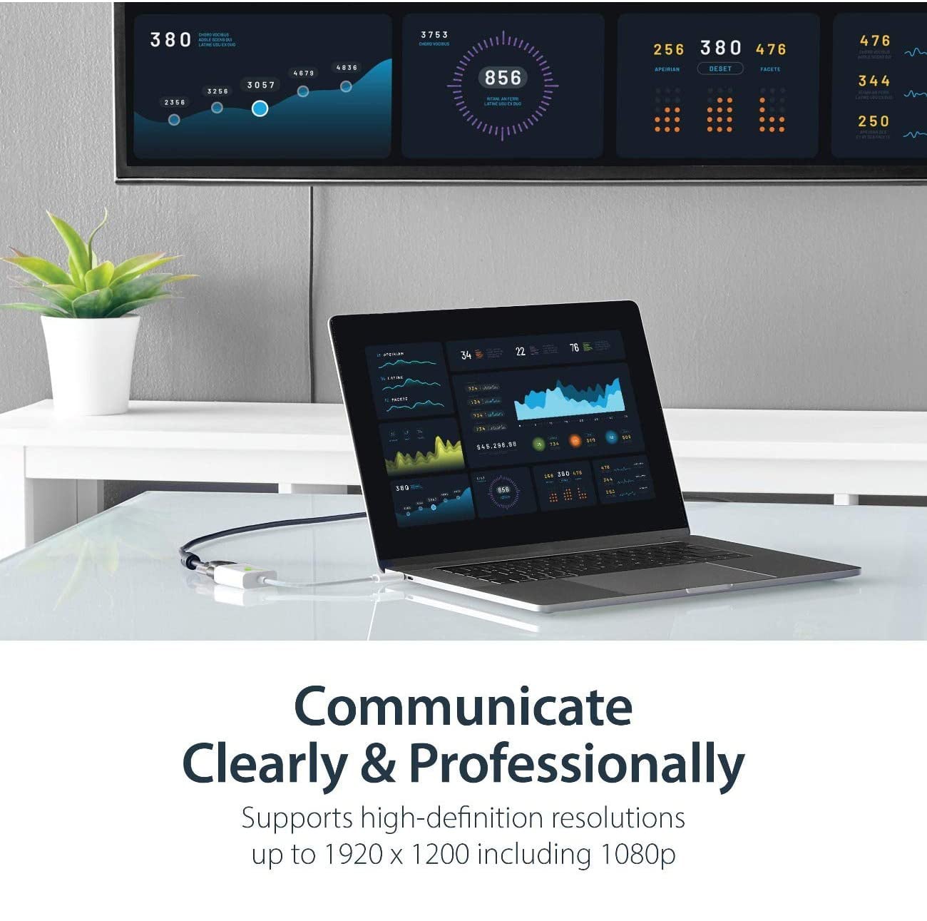 Cavo Convertitore Adattatore da USB-C M a VGA F