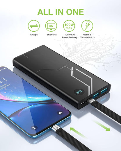 Cavo Corto Piatto USB-C Maschio a USB-C Maschio E-Mark Ricarica Rapida FPC 12.4 cm