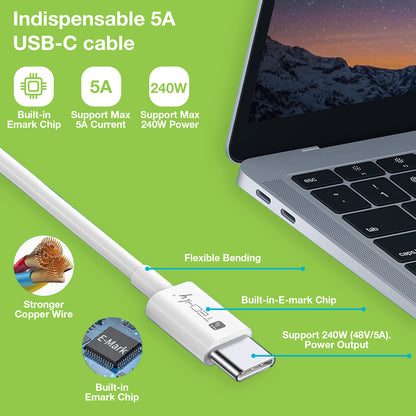Cavo USB4 Gen3 EPR USB-C M/M 40G 240W PD3.1 8K E-Mark Certificato 1m