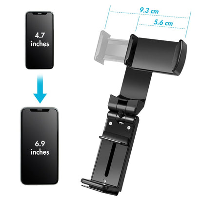 Supporto Porta Smartphone 4,7–6,9'' con Rotazione 360° Nero