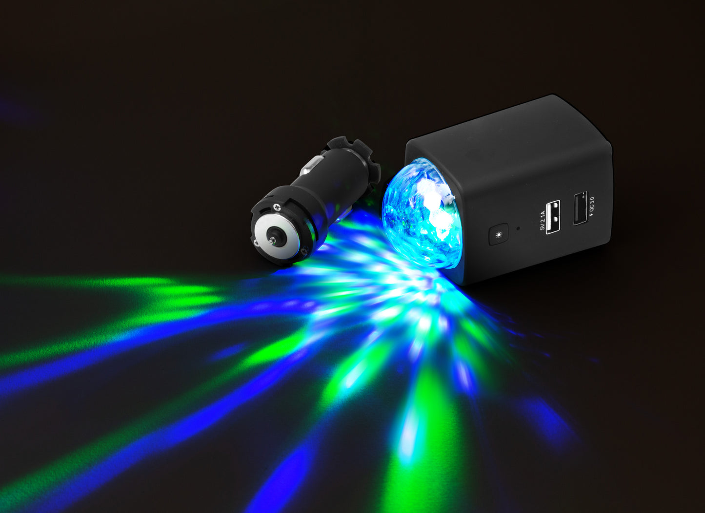 Caricatore da Auto USB-C con Luce Disco TX-159