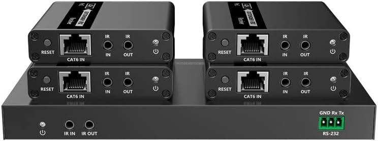 Extender Splitter HDMI 4 vie su Cavo di Rete 70 metri PoC