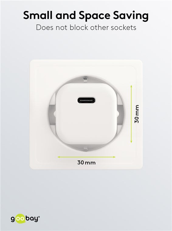 Alimentatore Caricatore Rapido USB-C PD GaN Nano 20W 3A Bianco