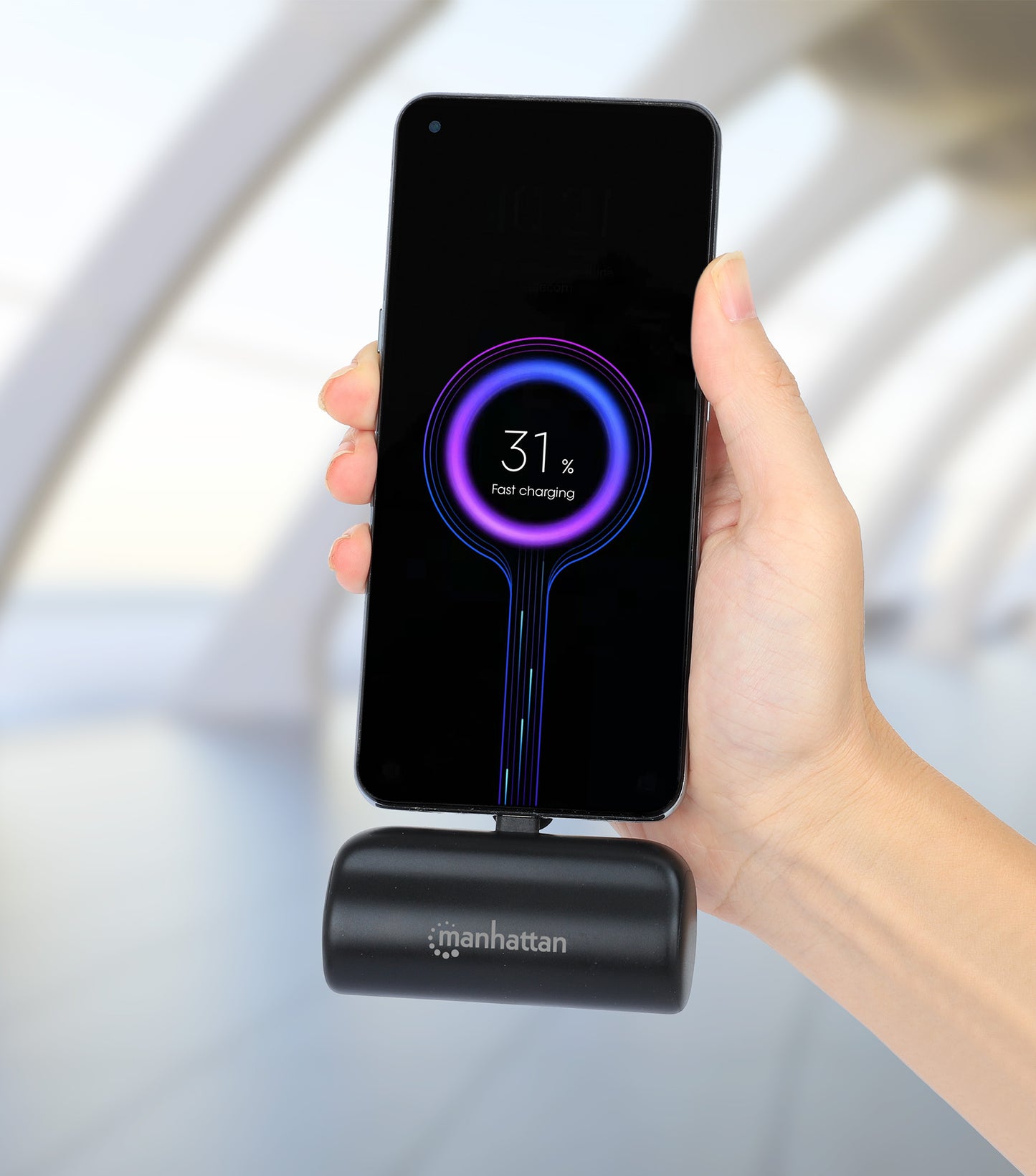 Power Bank PD 5000 mAh con Presa USB-C Integrata 20W Nero