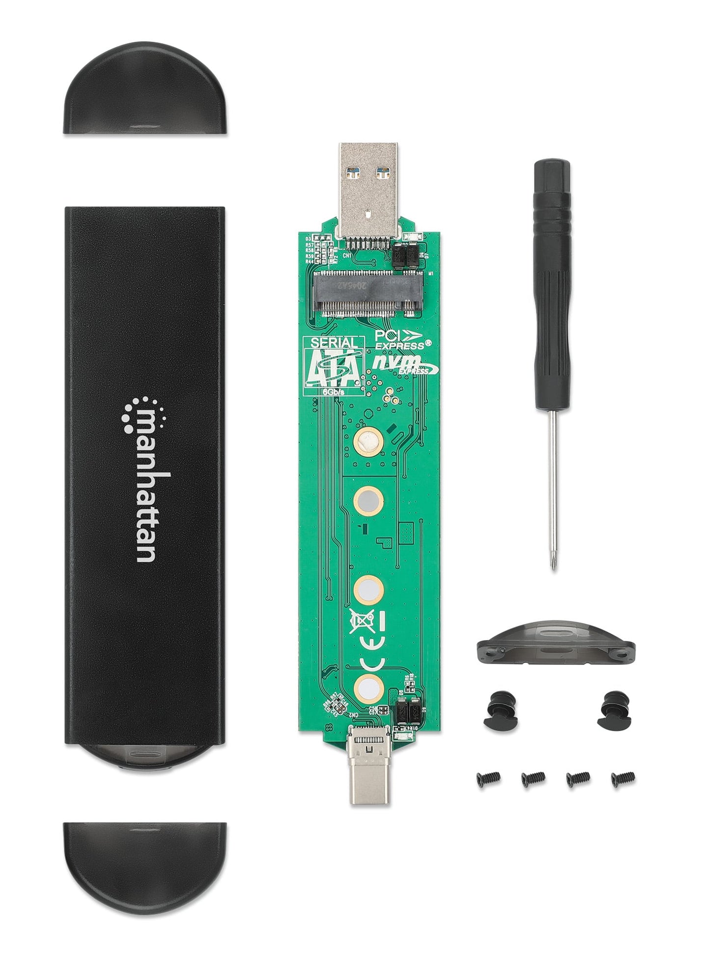 Box Esterno USB SSD M.2 NVMe e SATA Connessioni USB-C e USB A