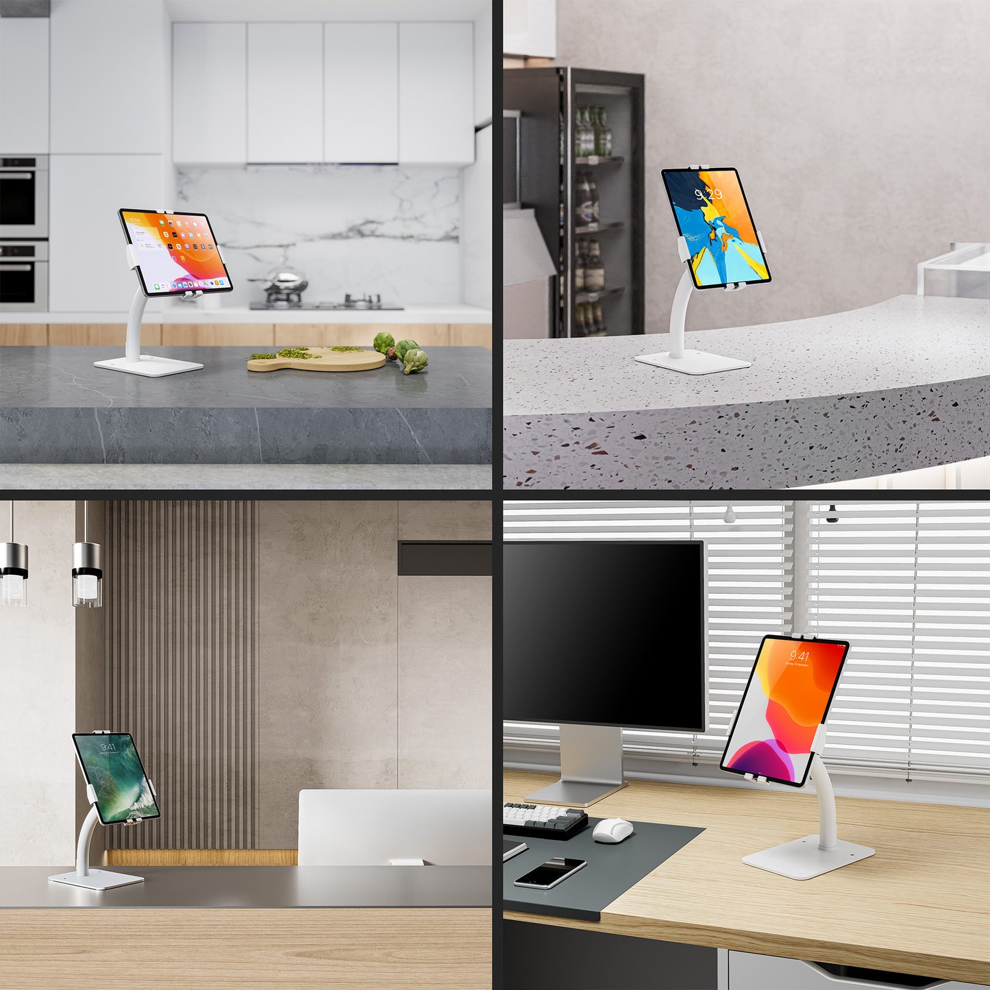 Supporto da Banco Antifurto per Tablet 7,9-11'' con Rotazione 360°