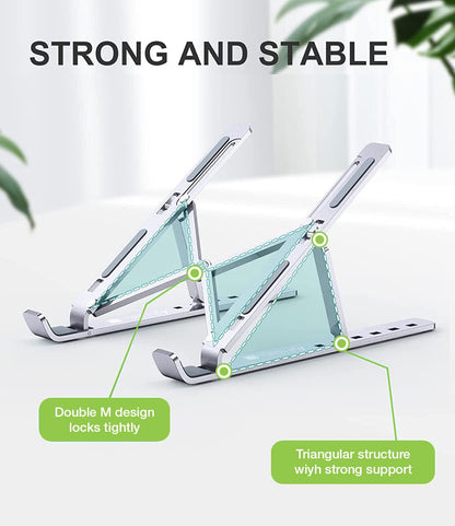 Supporto Pieghevole in Alluminio per Notebook Tablet e Smartphone da 10'' a 16''