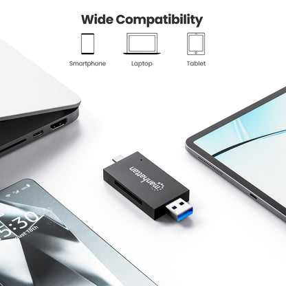 Lettore/Scrittore USB 3.0 Combo USB-C/USB-A Multi-Schede