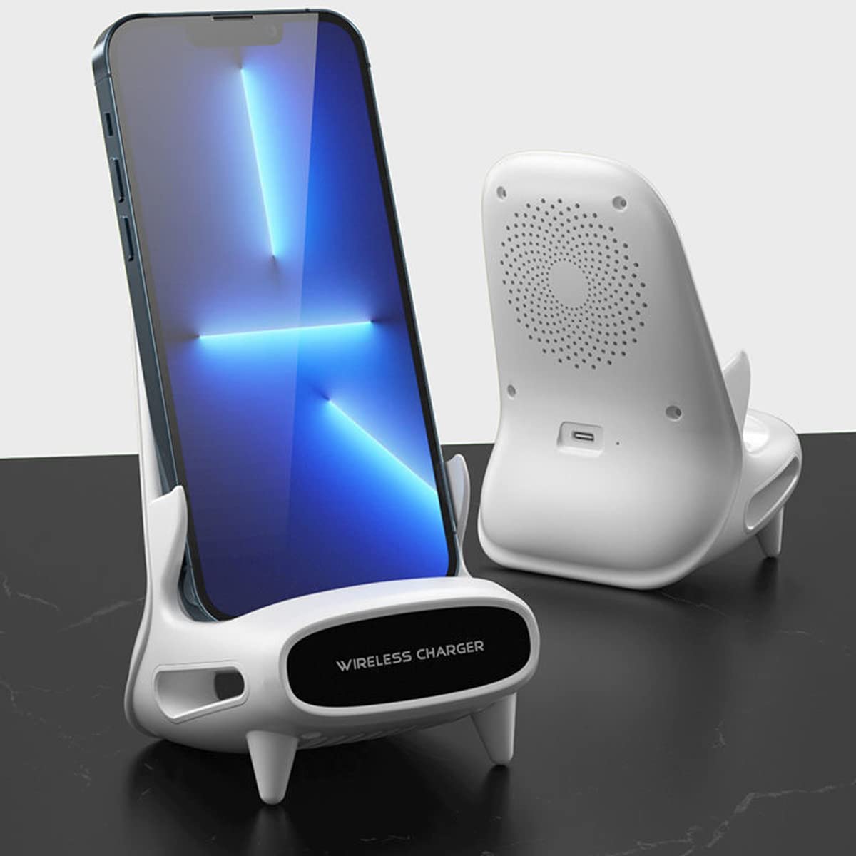 Wireless Charger  Caricatore Senza Fili Antiscivolo per Pad Caricatore Senza Fili Portatile Stazione di Ricarica Senza Fili per Tutti i Dispositivi abilitati Senza