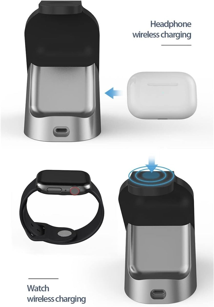Caricatore Wireless 3 in 1 Andowl Q-WX600 – 20W Ricarica Rapida per Smartphone, Smartwatch e Auricolari