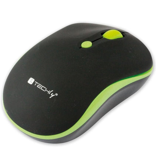 Mouse Ottico Wireless 1600 Dpi Nero/Verde
