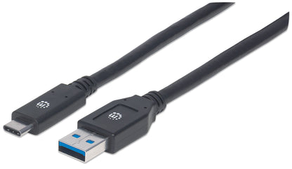 Cavo USB 3.2 Gen1 tipo A Maschio / USB-C Maschio 3 metri Nero