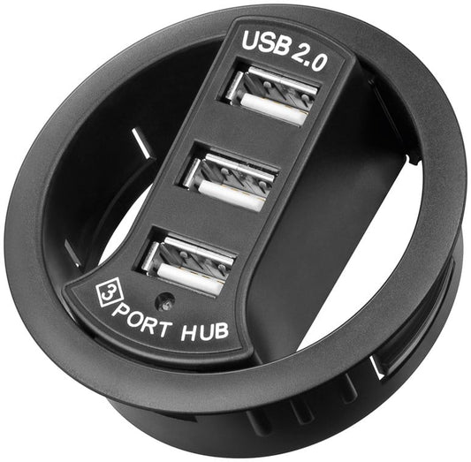 Hub USB 2.0 3 porte In-Desk diametro 6 cm