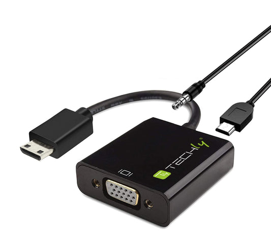 Cavo Convertitore Adattatore da HDMI™ mini C a VGA con Micro USB e Audio