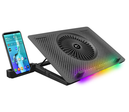 Supporto di Raffreddamento per Notebook 5 Inclinazioni e Luce LED RGB