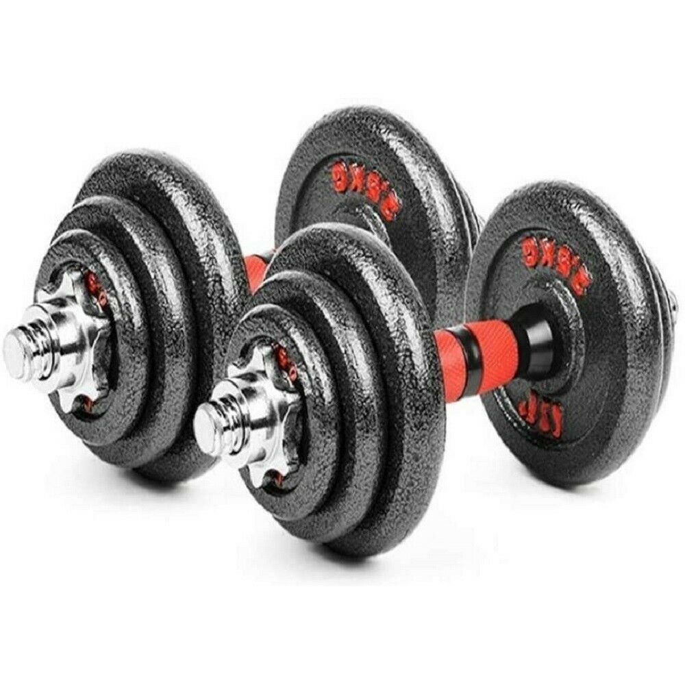 Set Manubri con Bilanciere Regolabile 15 kg o 20Kg – Ideale per Sollevamento Pesi e Bodybuilding