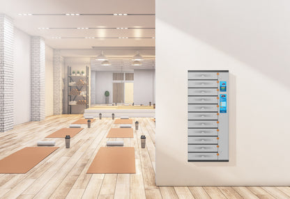 Armadio di Ricarica USB-C 11 Scomparti con Chiusura a PIN e Touchscreen 500W Grigio