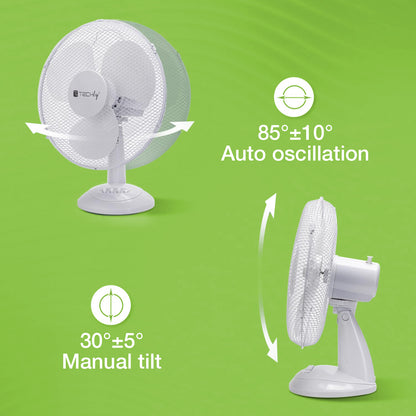 Ventilatore Rotante da Tavolo Diametro 30 cm a 3 Velocità