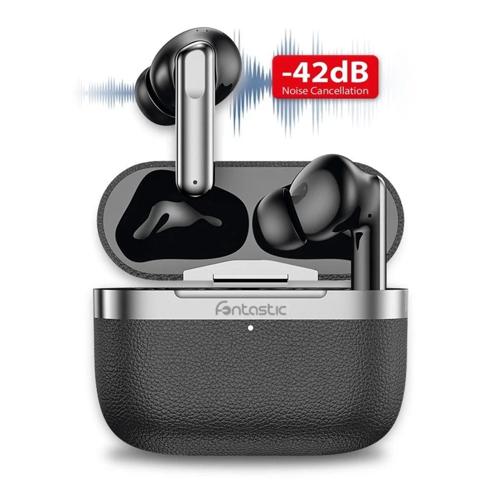 Cuffie Auricolari Wireless TWS Ibride ANC+ENC Aura Nero