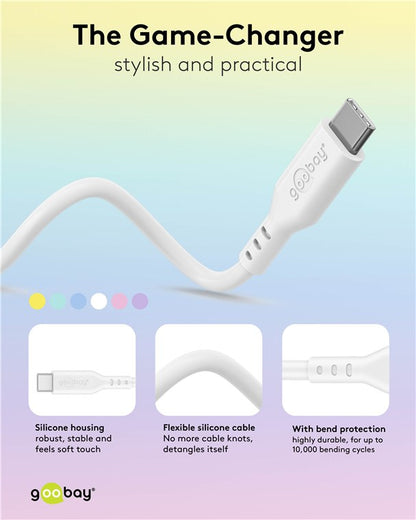 Cavo USB-C Maschio/Maschio USB 2.0 in Silicone 1,5 metri Azzurro