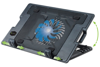 Supporto per notebook fino a 17.3'' con sistema di raffreddamento