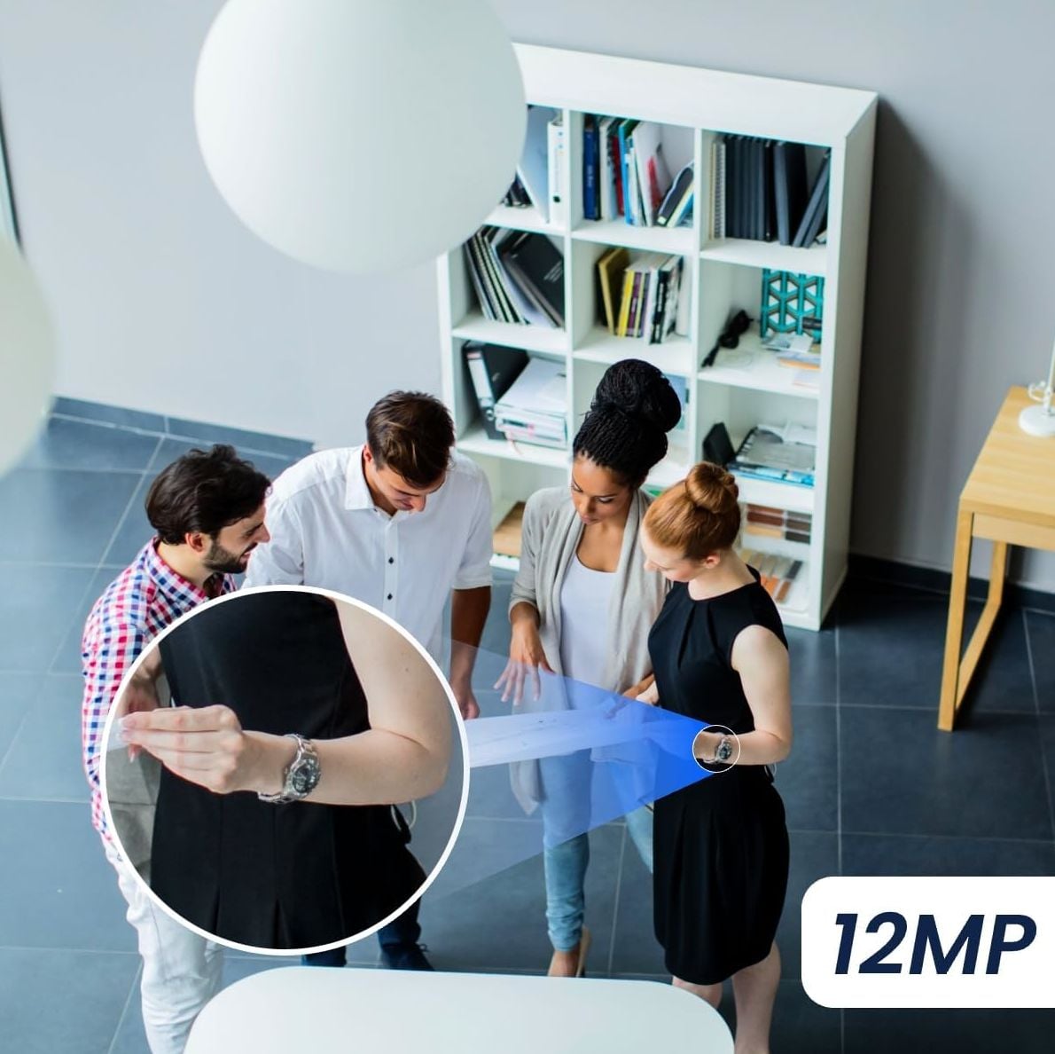 Camera PoE 12MP Bullet PRO RP-PCB12M 12MP con Visione Notturna a Colori, RP-PCB12M