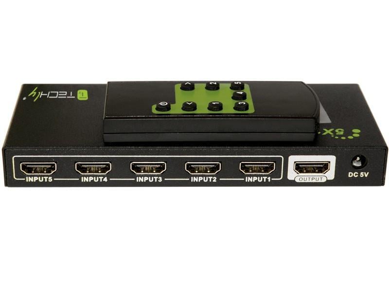 Switch HDMI 5 IN 1 OUT con Telecomando 4K UHD 3D