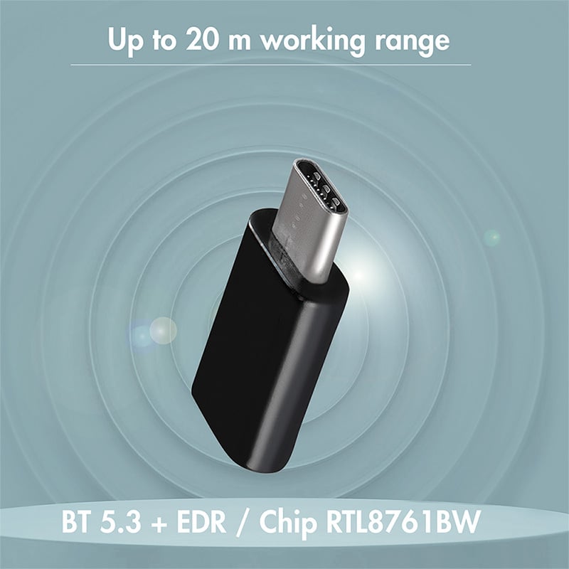 Adattatore Bluetooth 5.3 fino a 20m USB-C 3 Mbit/s USB 3.2