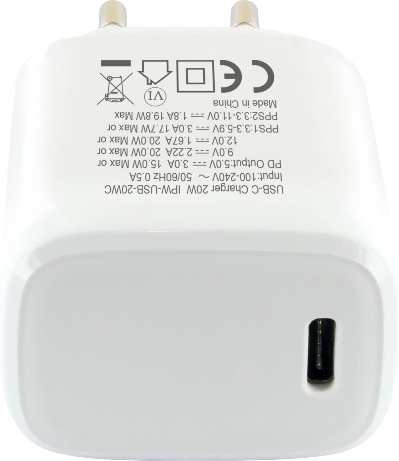 Caricatore Alimentatore GaN USB-C da Muro 20W