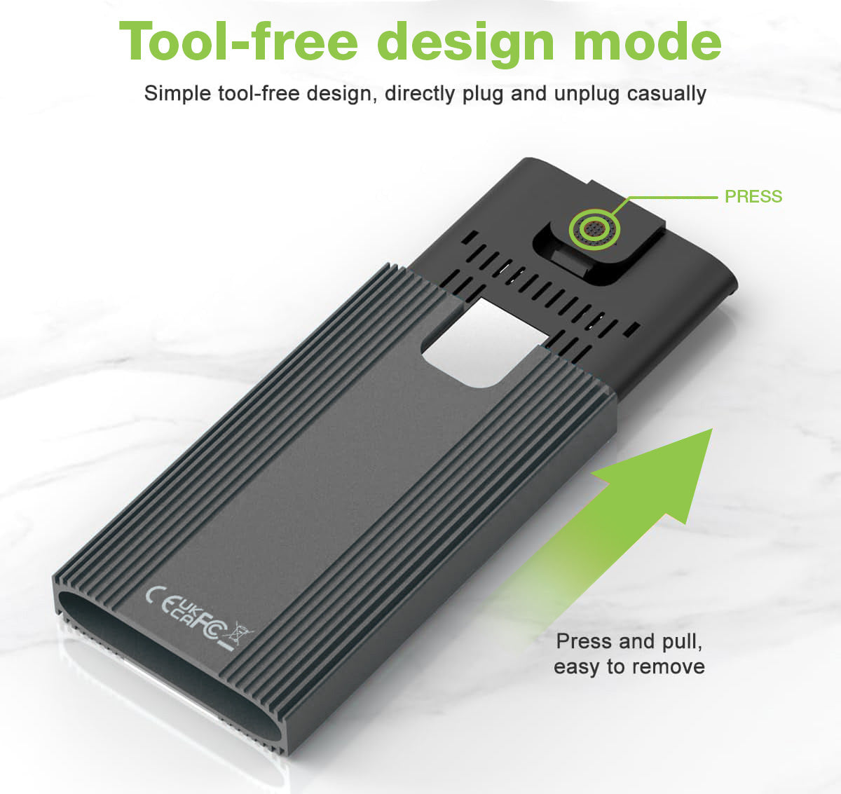 Box Esterno Duplicatore Clone Offline USB3.2 Gen 2x2 USB-C M.2 PCIe NVME 20 Gbps