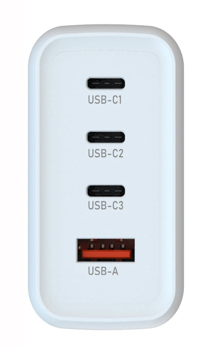 Caricatore Alimentatore GaN 3 porte USB-C e 1 USB-A da Muro 140W
