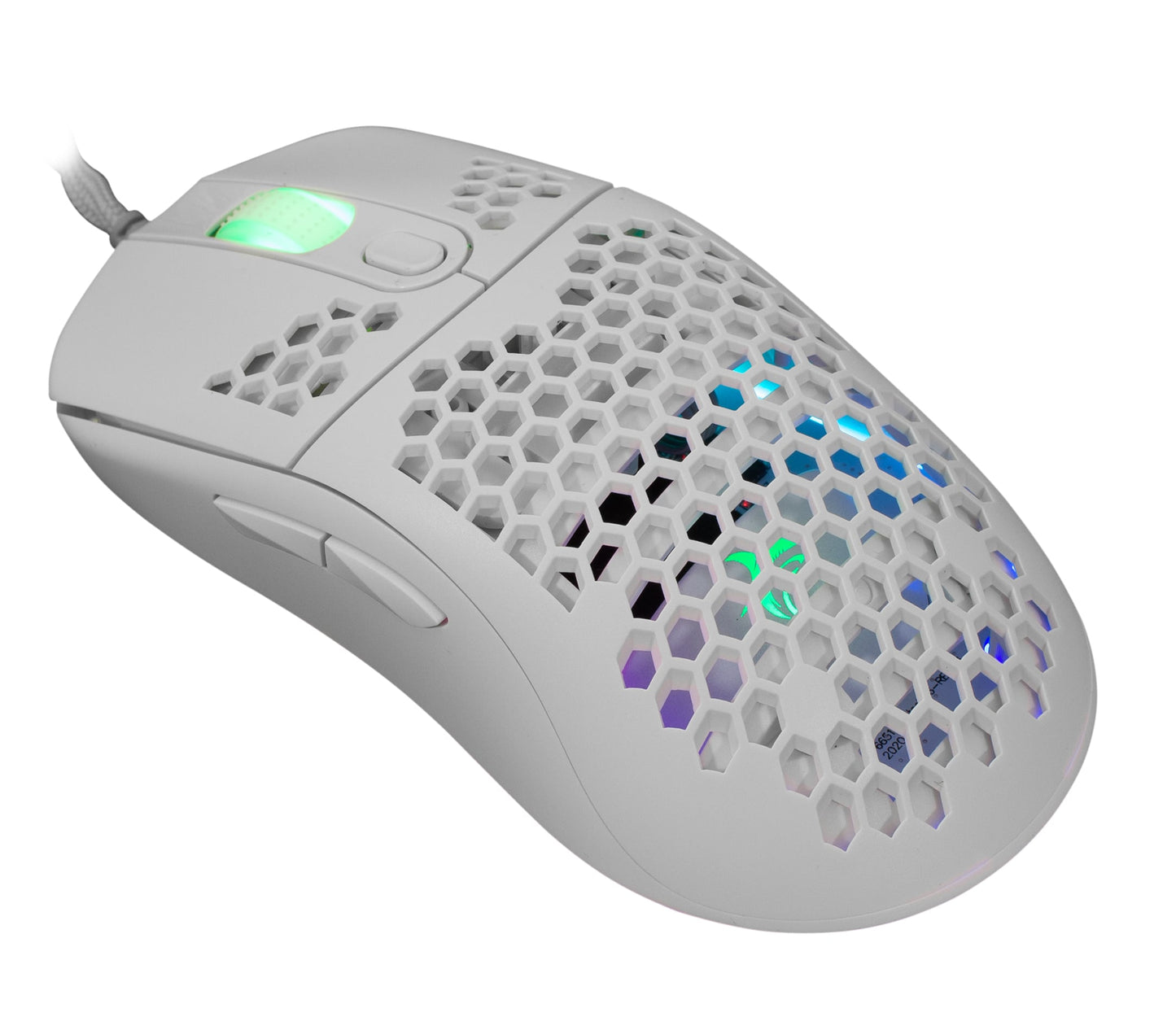 Mouse Ottico USB Gaming 6400 Dpi Retroilluminazione LED RGB 6D Bianco, GALAHAD