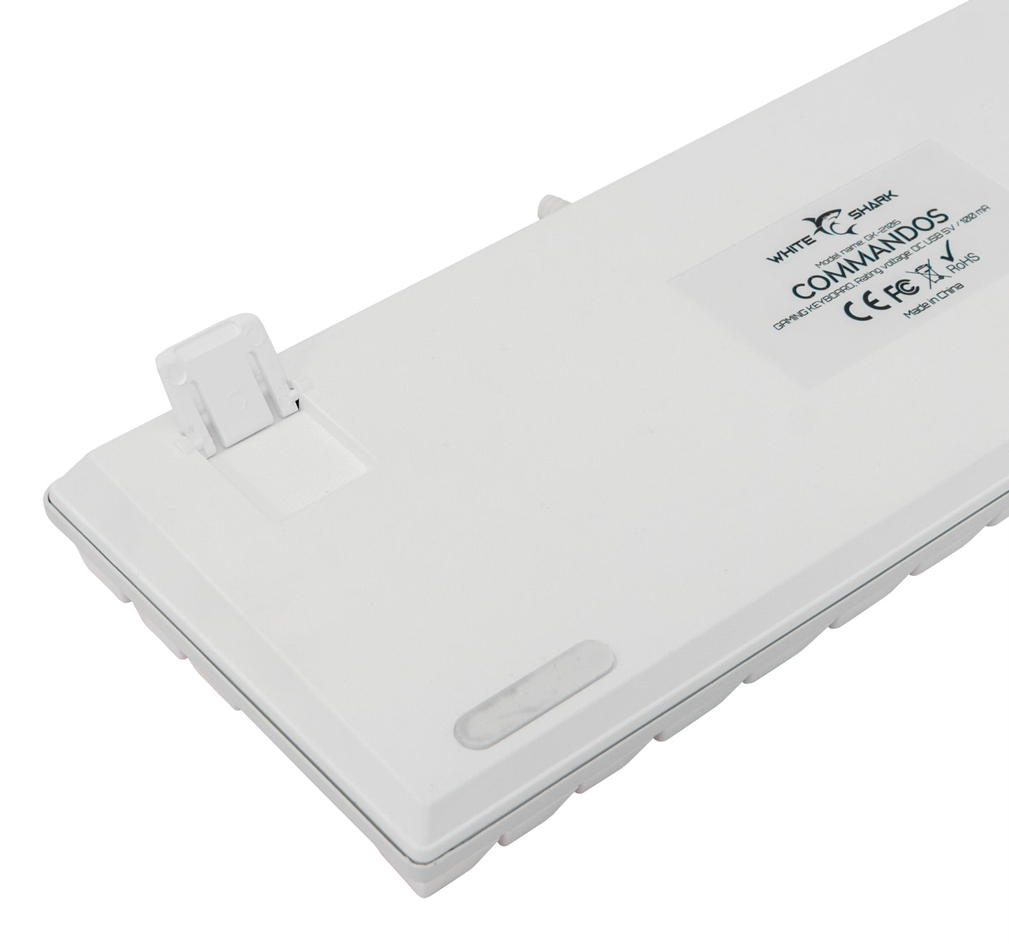 Tastiera Gaming Meccanica USB Anti Ghosting Retroilluminazione LED RGB 87 Tasti Bianco, COMMANDOS