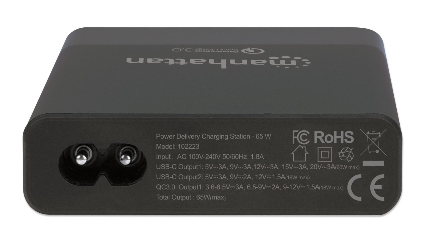 Stazione di ricarica USB-C PD 65W Nero