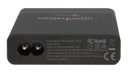 Stazione di ricarica USB-C PD 65W Nero