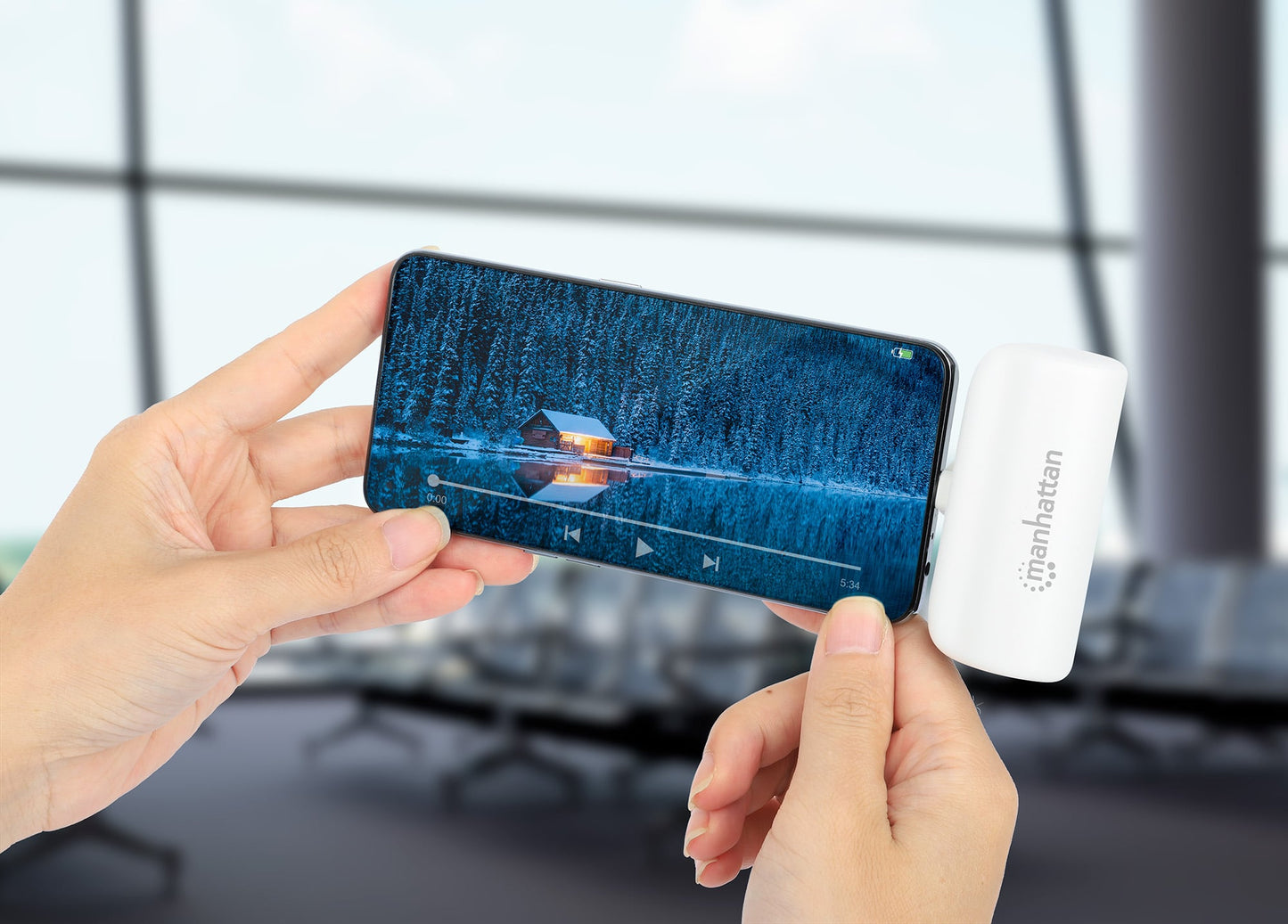 Power Bank PD 5000 mAh con Presa USB-C Integrata 20W Bianco