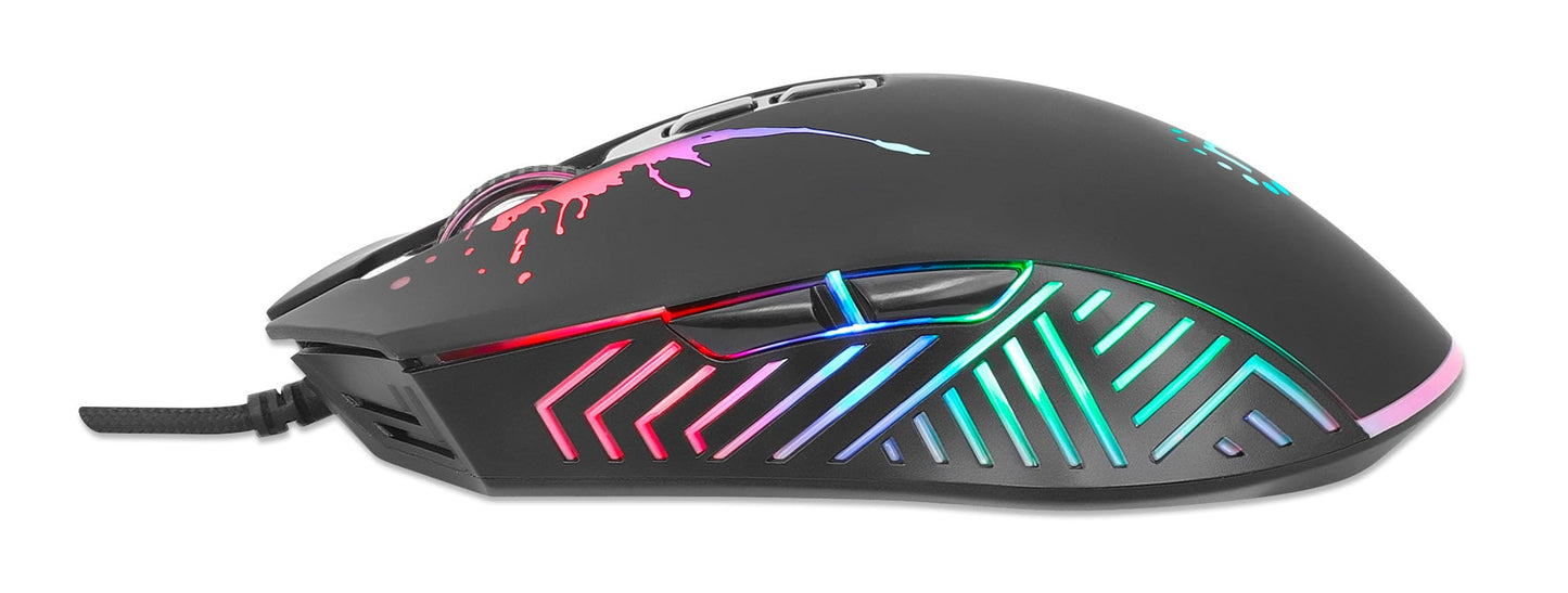 Mouse Ottico USB Gaming 7200 Dpi Retroilluminazione LED RGB