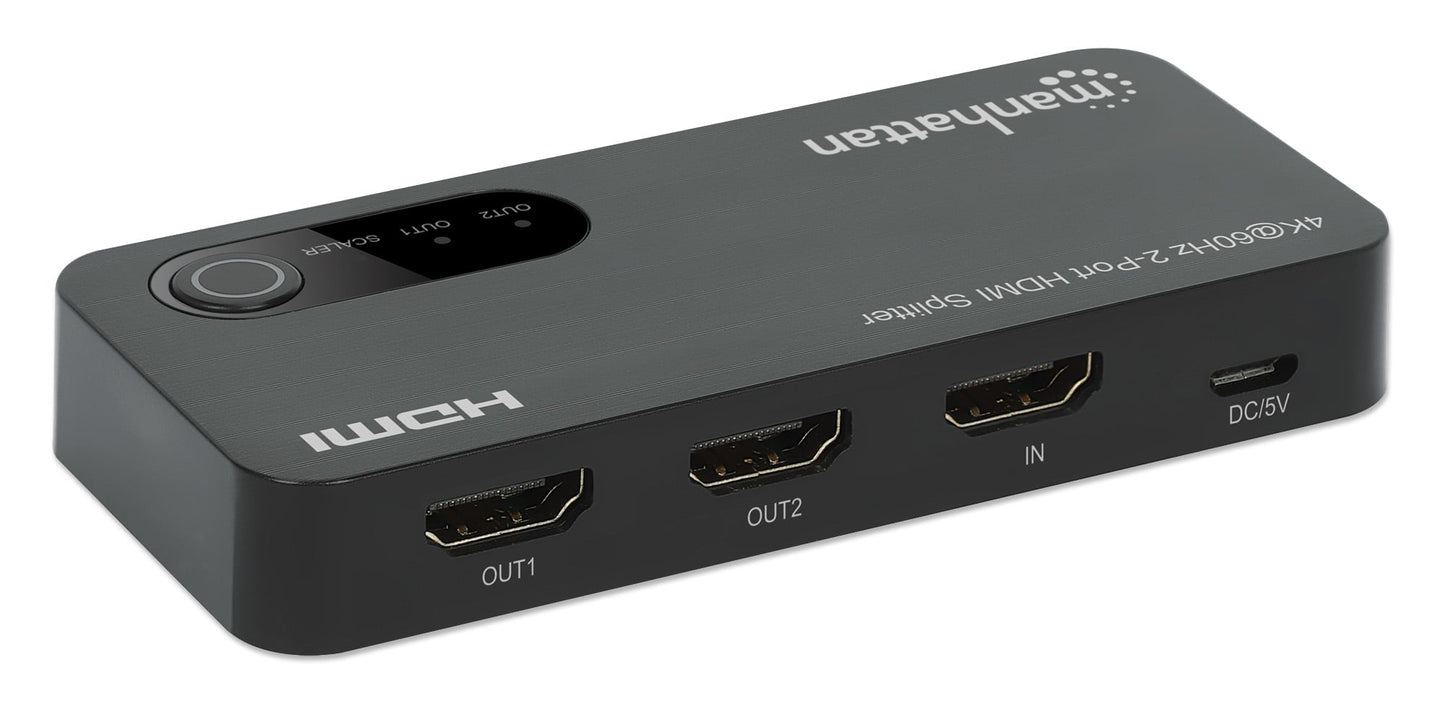 Splitter HDMI 4K@60Hz UHD 3D con LED 2 vie