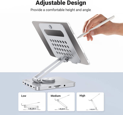Supporto per Tablet Hub Docking Station USB-C 8 in 1