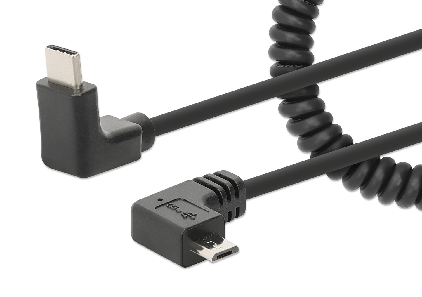 Cavo di Ricarica USB-C&trade; a Micro-USB 1m Spiralato Nero
