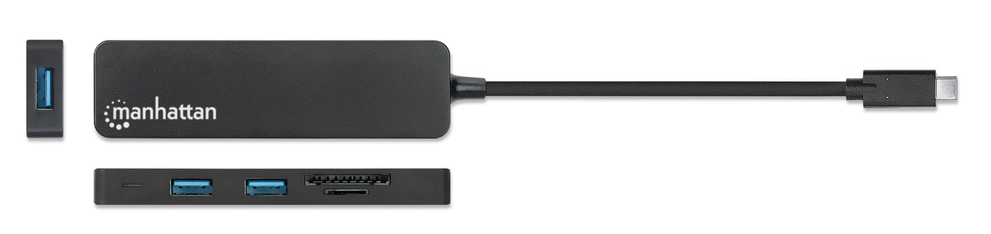Hub USB-C 3.2 Gen 1 a 3 porte con Lettore Schede