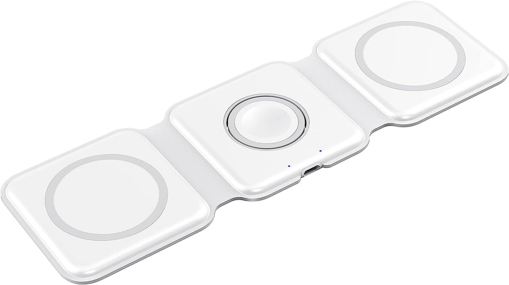 Caricabatterie wireless 3 in 1 pieghevole stazione di ricarica wireless rapida docking station caricatore senza fili
