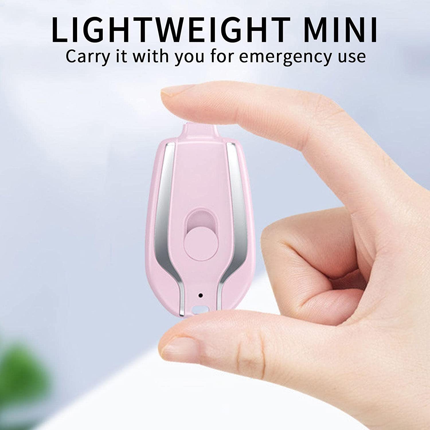 Mini power bank emergenza 1500 mah portachiavi caricabatterie portatile usb-c