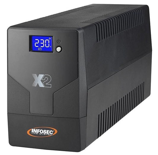 Gruppo di Continuit&agrave; UPS X2 700VA LCD con 4 Prese IEC Nero