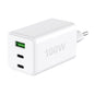 Caricatore Alimentatore GaN 100W 2x USB-C 1x USB-A Power Delivery Fast Charger Bianco