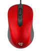 Mouse Ottico USB 1000 Dpi 3D Rosso, M-901