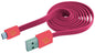 Cavo Flat USB AM a Micro USB M 1m A Rosa / Corallo