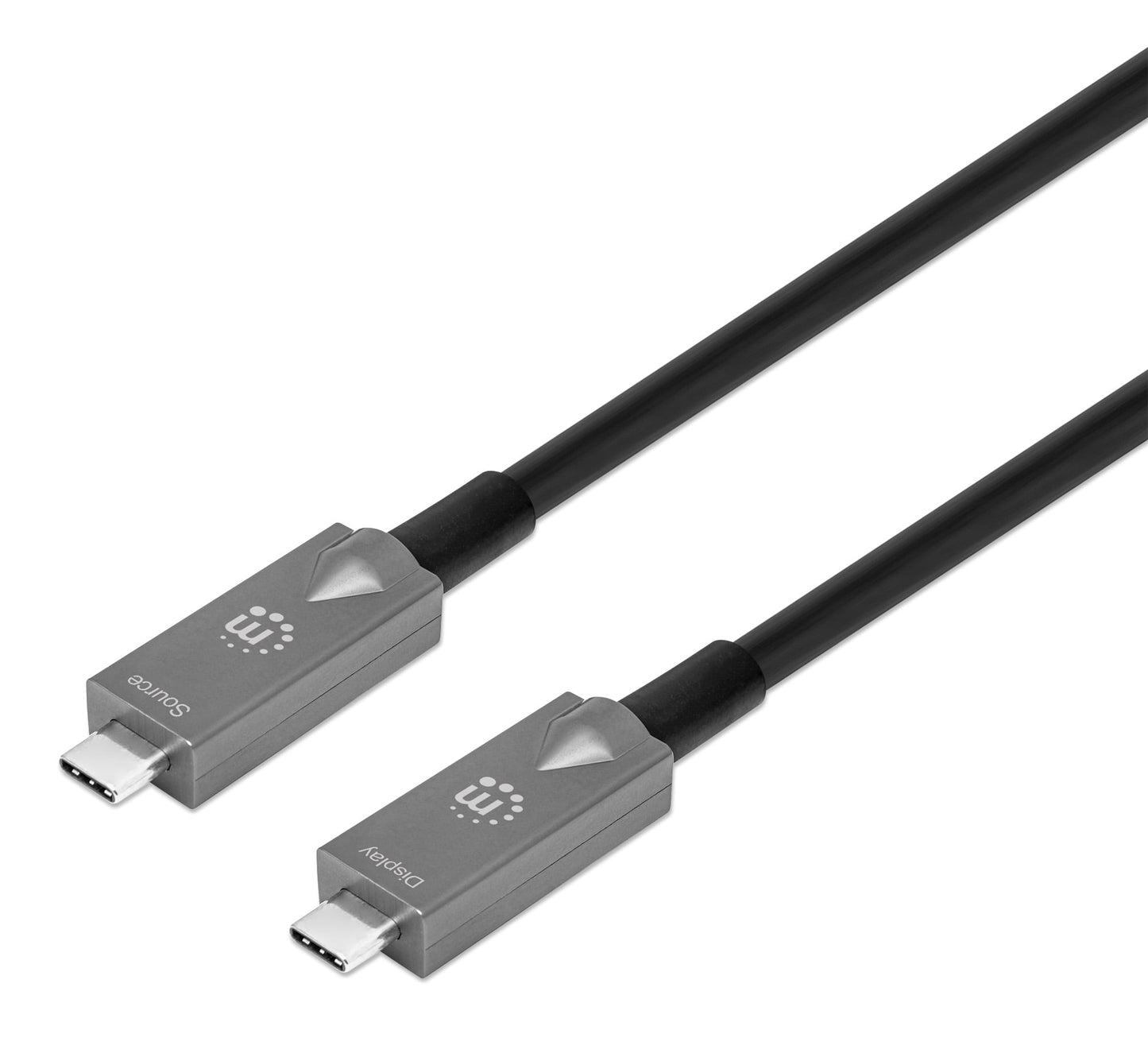 Cavo Ottico Attivo Dati e Video USB 3.2 Gen 2 USB-C M/M Fibra Ottica 4K 10 m